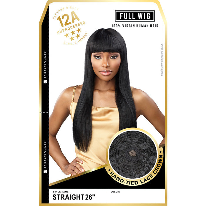 Sensationnel 100% Virgin Human Hair Lace Crown Full Wig - 12A STRAIGHT 26