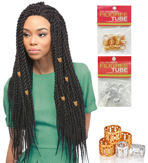 Magic Decoration Filigree Cuffs for Braiding Hair Filigree Tube