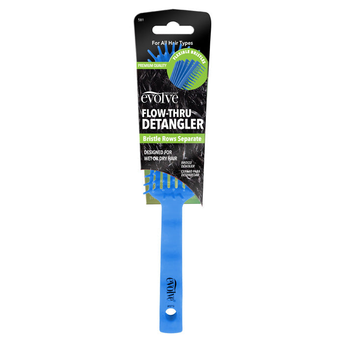 Firstline Evolve Flow-Thru Detangler Bursh - Blue