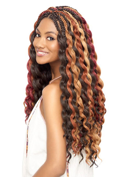 Vanessa Crochet Braid 2X African Arts Kalontress FLUFFY WAVE 18 Inch