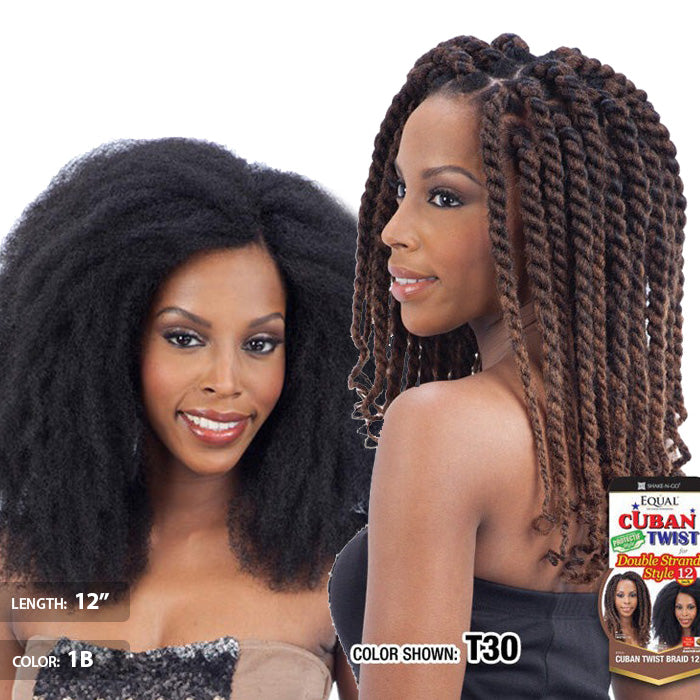 Equal by Shake N Go Cuban Double Strand Style Braid - CUBAN TWIST BRAID 12"/16"/24"