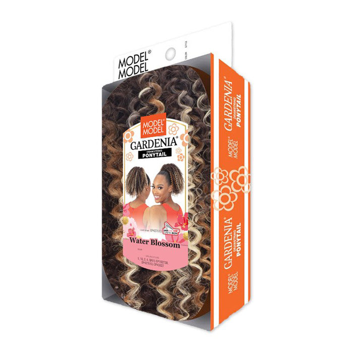 Model Model Gardenia Drawstring Ponytail - WATER BLOSSOM