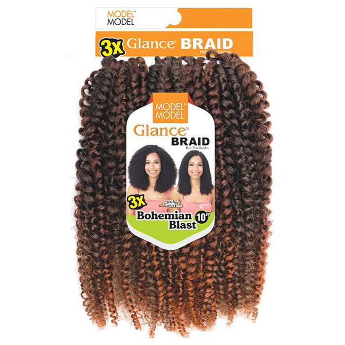 Model Model Glance Crochet Braids - BOHEMIAN BLAST 10" 3X
