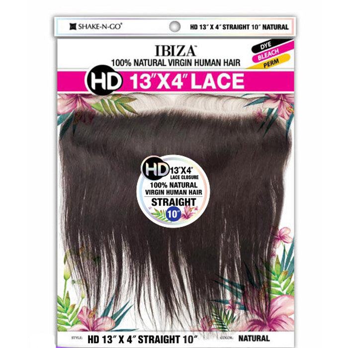 Freetress Ibiza 100% Natural Virgin Human Hair Lace Closure - HD 13X4 STRAIGHT 10"