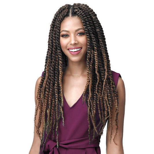 Bobbi Boss 3X Loc & Twist Pre-Looped Crochet Braids - JAMAICA FEATHER TIP 18" 3X