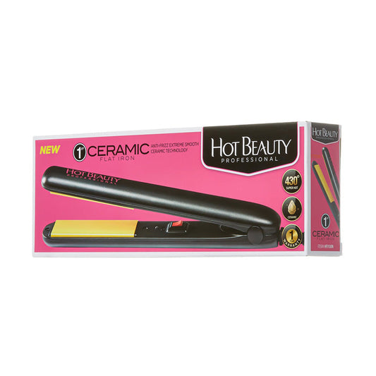 HOT BEAUTY Professional Ceramic Flat Iron 1"