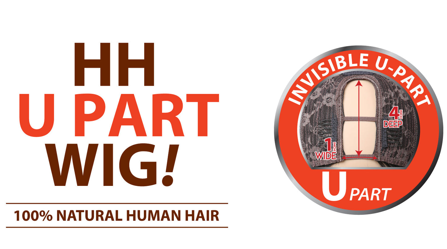 It's a Wig 100% Natural Human Hair HH U Part Wig - STRAIGHT 22"