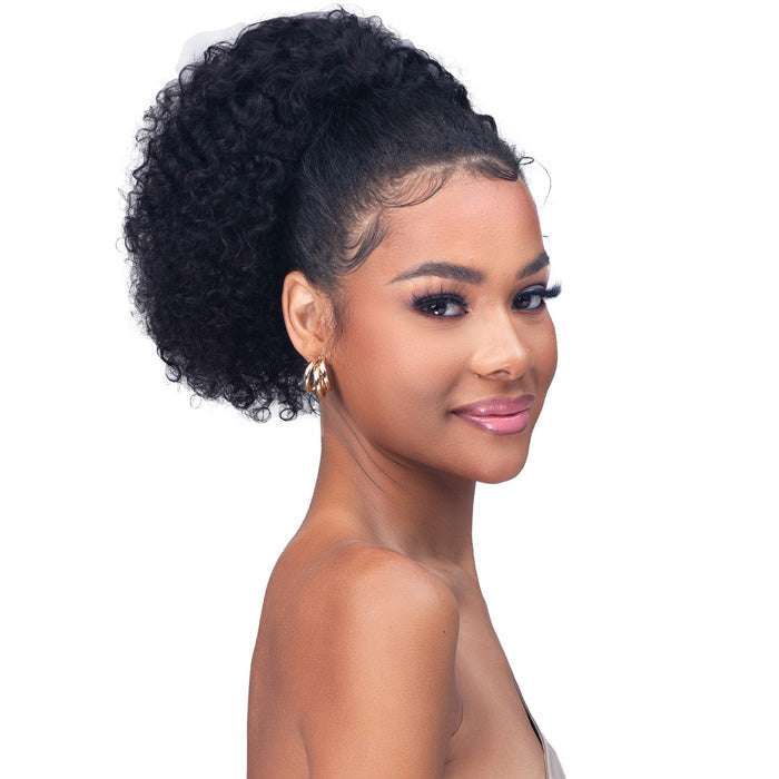 Bobbi Boss 100% Unprocessed Human Hair Drawstring Ponytail - HH-PT021 BOHEMIAN CURL 12
