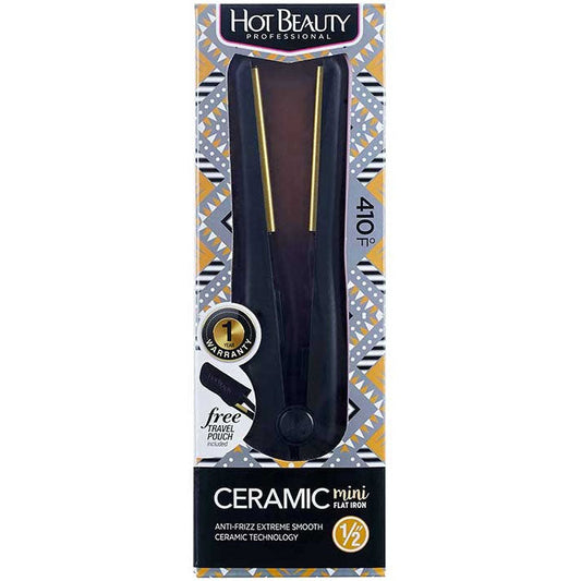 HOT BEAUTY CERAMIC 1/2" MINI FLAT IRON