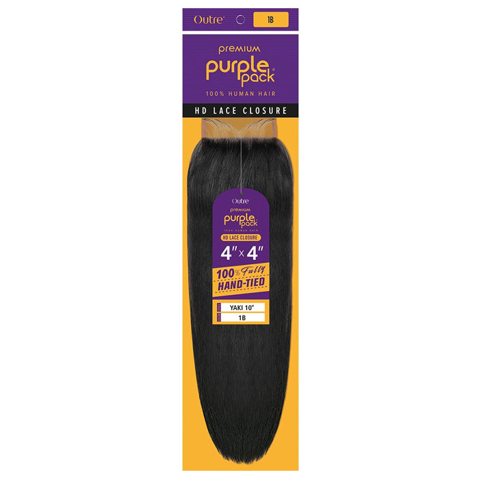 Outre Premium Purple Pack Yaki 4" x 4" HD Lace Closure