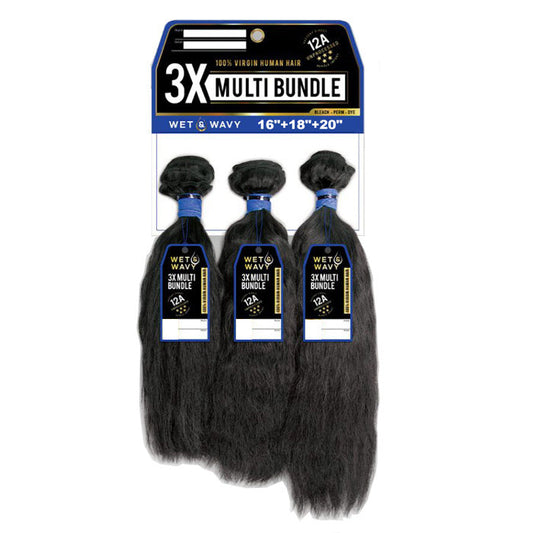 Sensationnel 100% Virgin Human Har 12A 3X Wet&Wavy Deep Bundle-16"18"20"