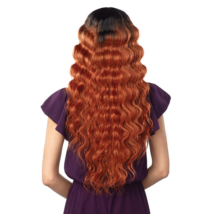 Sensationnel Instant Fashion 100% Premium Fiber Synthetic Crimp Curl style with Chaina Bangs Wig- CASSIDY