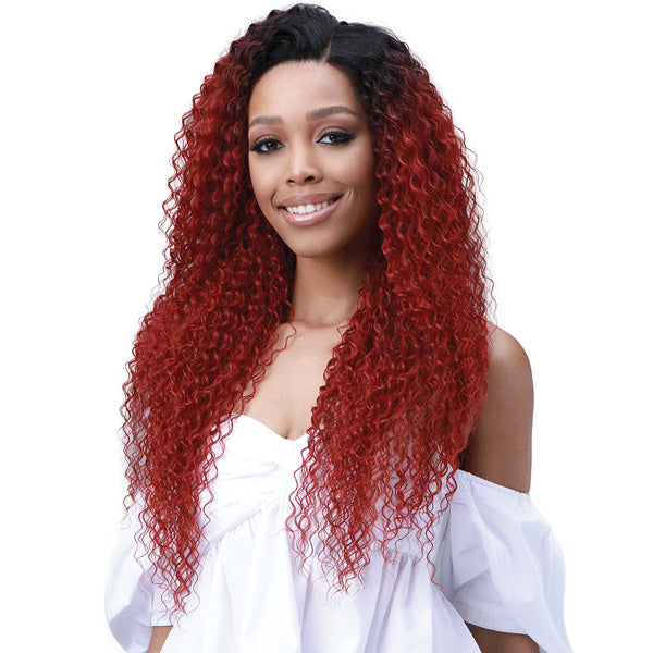 Bobbi Boss Human Hair Blend Miss Origin 13x6 Swiss Lace Frontal Wig - MOGLWJE26 JERRY CURL 26