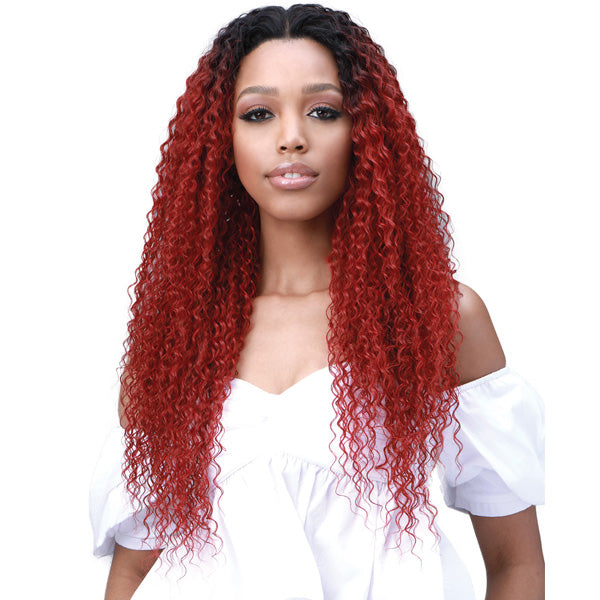 Bobbi Boss Human Hair Blend Miss Origin 13x6 Swiss Lace Frontal Wig - MOGLWJE26 JERRY CURL 26