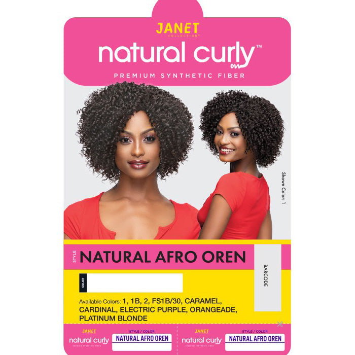 Janet Collection Natural Curly Full Wig - NATURAL AFRO OREN