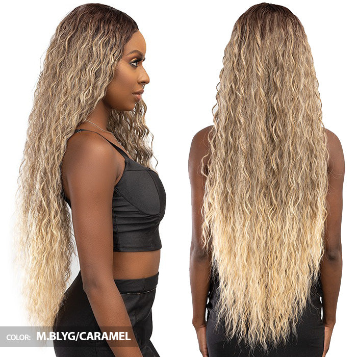 Janet Collection Remy Illusion X-Long Human Hair Mix HD Lace Wig - EFUA