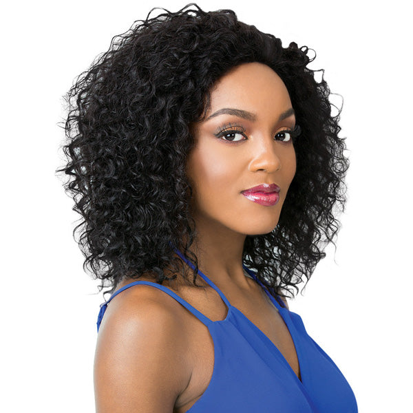 It's a Wig Human Hair Salon Remi Swiss Lace Front Wig - HH S LACE WET N WAVY JERRY