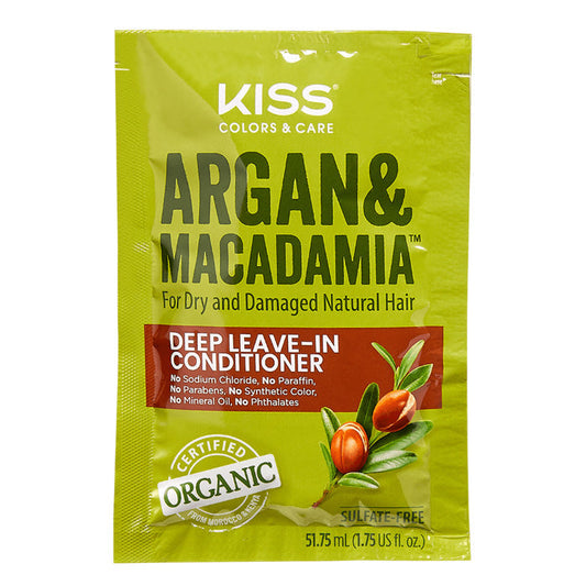 Kiss Colors & Care Argan and Macadamia Leave In Conditioner 1.75 fl oz