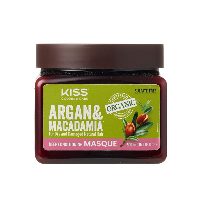 Kiss Colors & Care Argan and Macadamia Deep Conditioning Masque 16.9 fl oz
