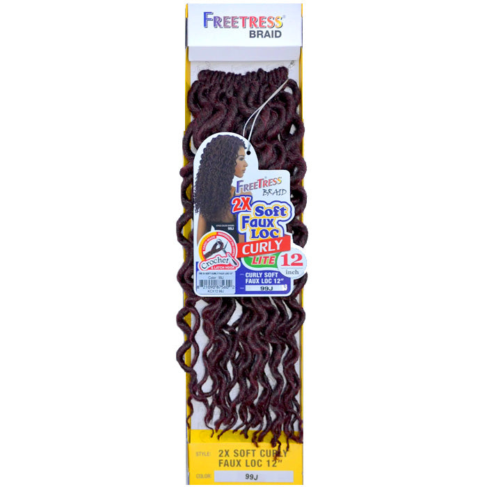 Freetress Braid Pre-Looped Crochet 2X SOFT CURLY FAUX LOC 12 Inch