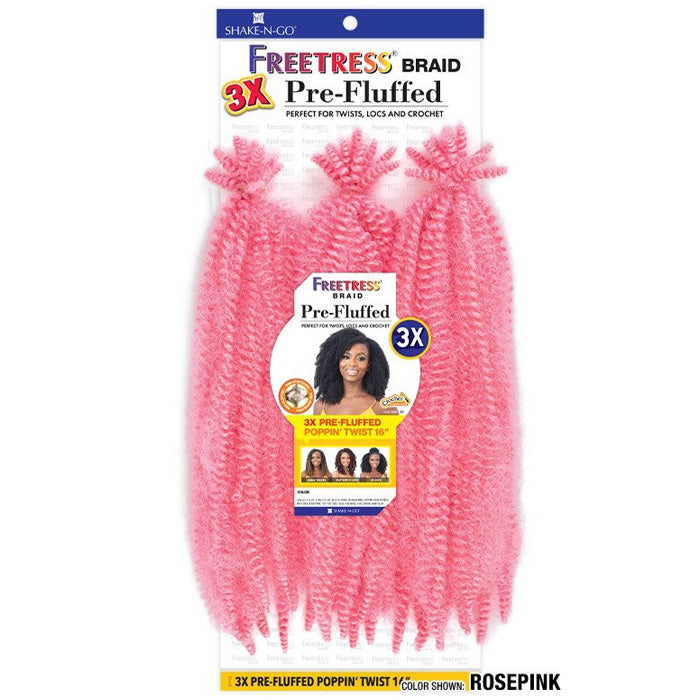 Freetress Pre-Looped Crochet Braid - 3X PRE-FLUFFED POPPIN TWIST 16"
