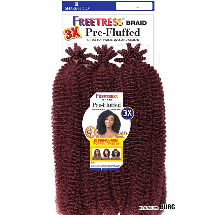 Freetress Pre-Looped Crochet Braid - 3X PRE-FLUFFED POPPIN TWIST 16"