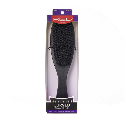 Red by Kiss Hard Bristles Curved Wave Brush