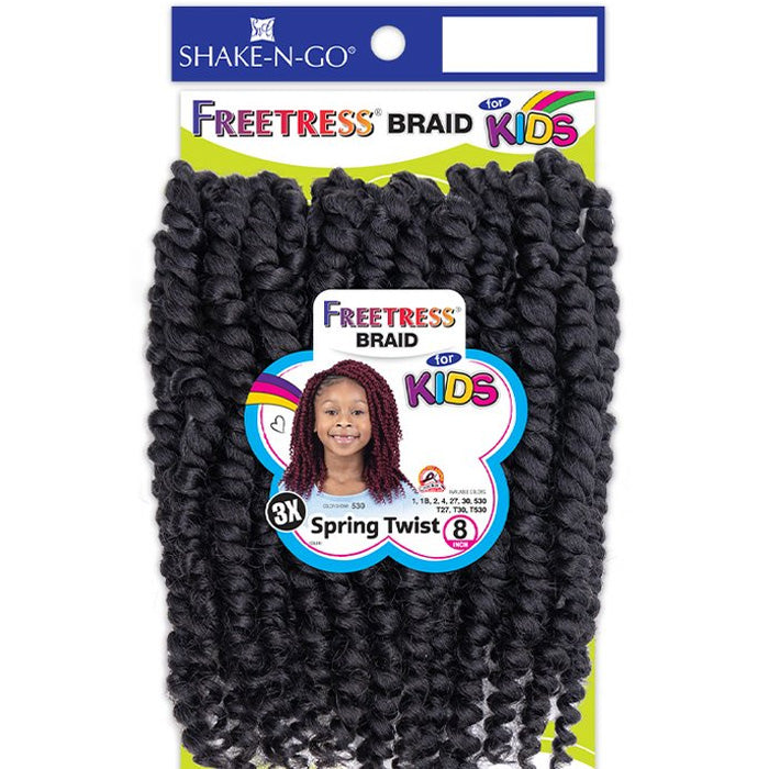 Freetress 3X Kids Pre-Looped Crochet Braid - SPRING TWIST 8"