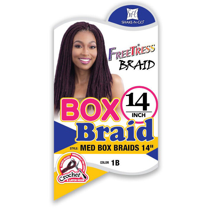 Freetress Pre-Looped Crochet Braid - MED BOX BRAIDS 14"