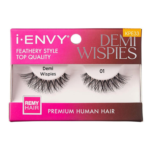 Kiss i-Envy Premium Human Hair Lashes - DEMI WISPIES 01 KPE33
