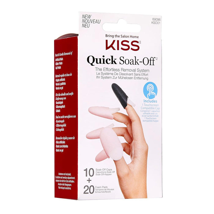 KISS Quick Soak-Off Effortless Artifical Nail Removal Soakers