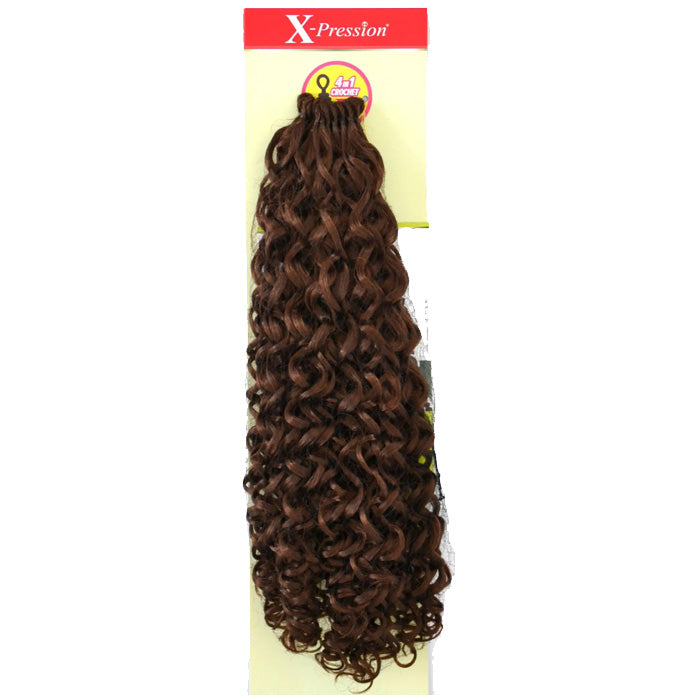 Outre X-Pression 4 In 1 Pre Loop Crochet Braid BAHAMAS CURL 14 Inch