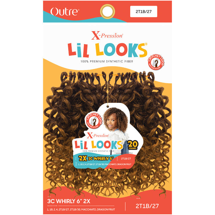 Outre X-Pression Lil Looks Crochet Loop Braid - 2X 3C WHIRLY 6"