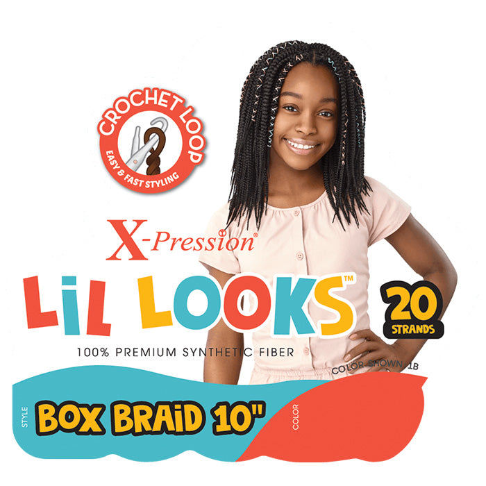 Outre X-Pression LiL Looks Crochet Loop Braid - BOX BRAID 10"
