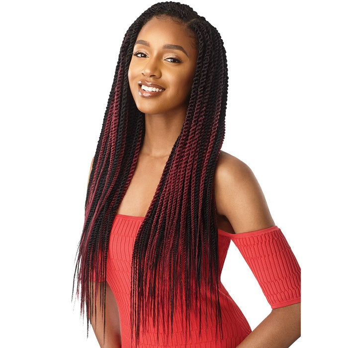 Outre X-Pression Pre Looped Crochet Braid - SENEGAL TWIST MEDIUM NATURAL TIP 14-26 Inch