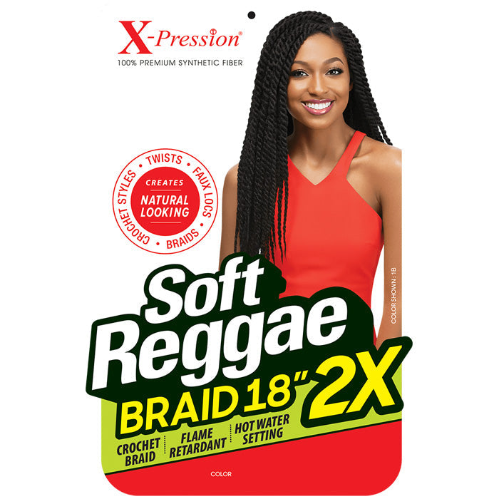 Outre X-Pression Crochet Braid - 2X SOFT REGGAE BRAID 18"