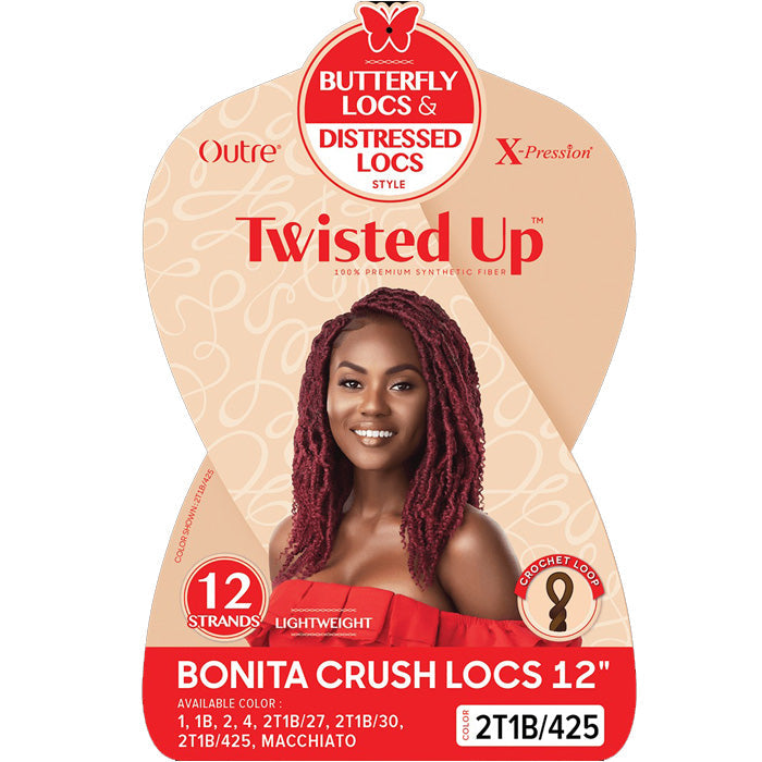 Outre X-Pression Twisted Up Crochet Loop Braids - BONITA CRUSH LOCS 12"