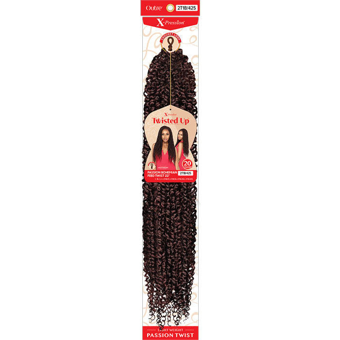 Outre X-Pression Twisted Up Crochet Loop Braid - PASSION BOHEMIAN FEED TWIST 22"