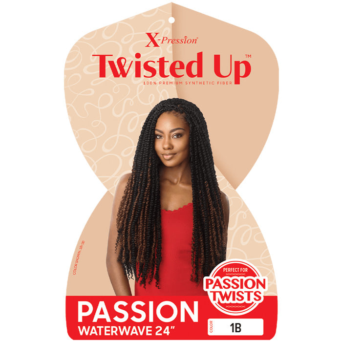 Outre X-Pression Twisted Up Crochet Braid - PASSION WATERWAVE 24"