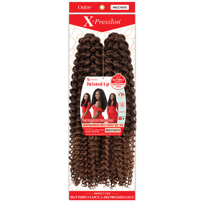 Outre X-Pression Twisted Up Crochet Braid - WATERWAVE FRO TWIST 22" 2X