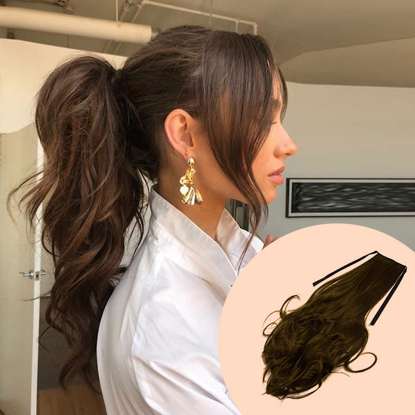 PONYTAIL WITH TAPE CURLY 18 inches/STRAIGHT 25 inches PONYTAIL "MIYA"