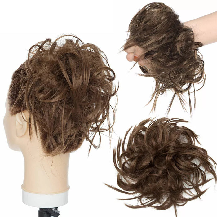 Lord & Cliff Think Pink Messy Bun Elastic Hair Extension - HAIR MAGIC