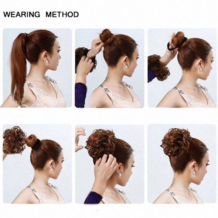 Lord & Cliff Think Pink Messy Bun Elastic Hair Extension - HAIR MAGIC