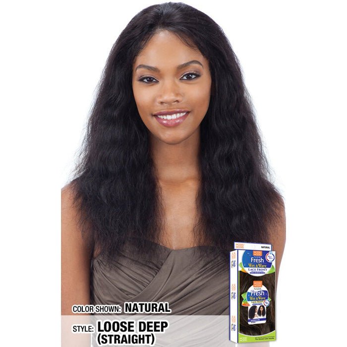 Model Model Nude Fresh Wet & Wavy Brazilian Natural Human Hair Lace Front Wig LOOSE DEEP