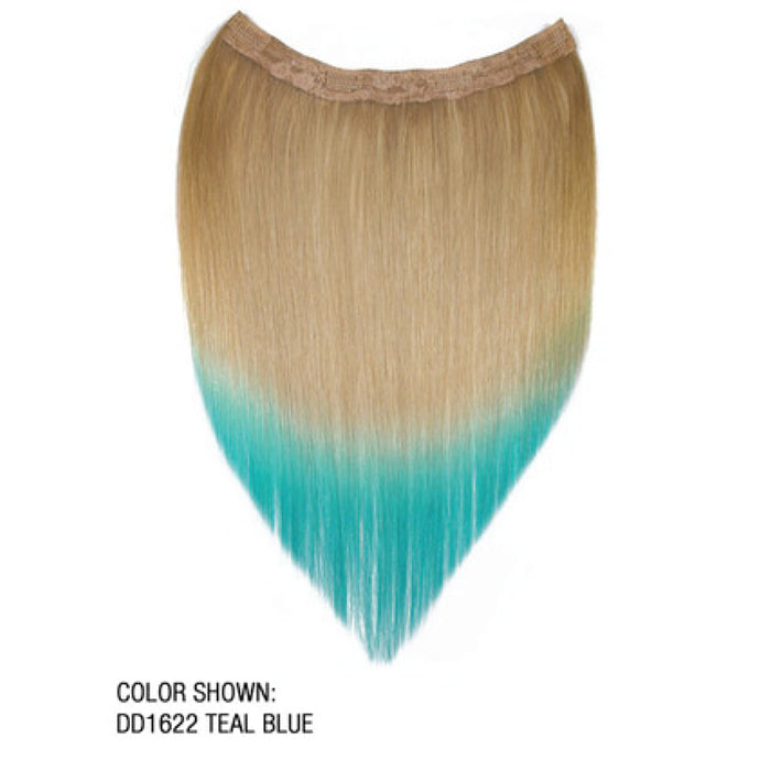 Lord & Cliff 100% Remy Human Hair Dip Dye Clip In Extension - STRAIGHT COLOR TAIL OMBRE TWO TONE 16-18"