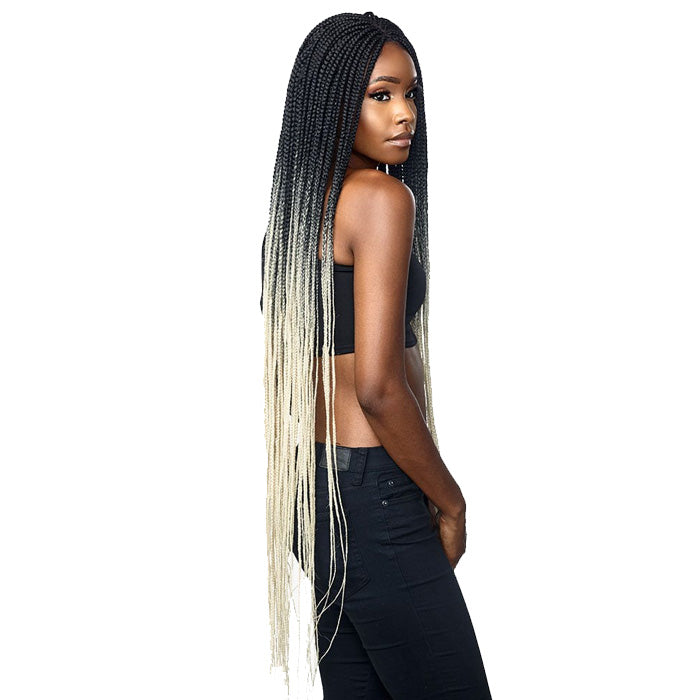 Sensationnel Cloud 9 Swiss Lace 100% Hand-Braided 4x4 Lace Part Wig - BOX BRAID 50"