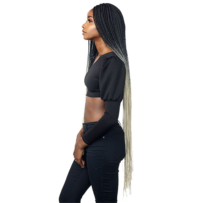 Sensationnel Cloud 9 Swiss Lace 100% Hand-Braided 4x4 Lace Part Wig - BOX BRAID 50"
