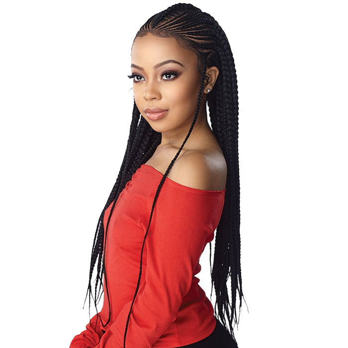 Sensationnel Cloud 9 Swiss Lace 100% Hand Braided 13x7 Lace Front Wig - FEED IN FULANI CORNROW
