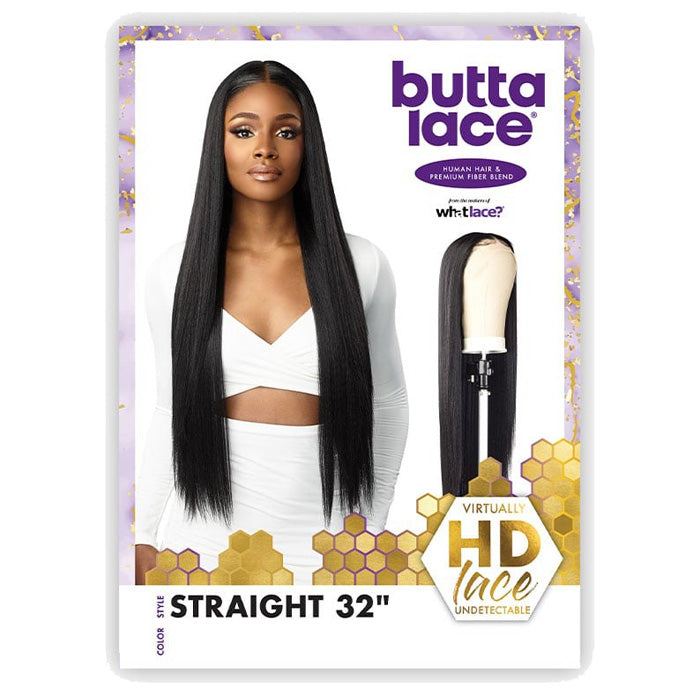 Sensationnel Human Hair Blend Butta HD Lace Front Wig STRAIGHT 32
