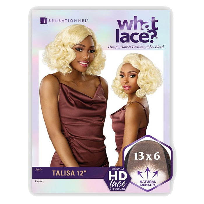 Sensationnel What Lace Human Hair Blend 13X6 HD Lace Front Wig - TALISA 12"